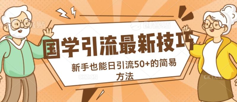 国学引流最新技巧，新手也能日引流50+的简易方法-副业库