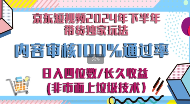 京东逛逛短视频2024下半年带货独家玩儿法，5分钟一条视频，内容审核通过率100%-副业库