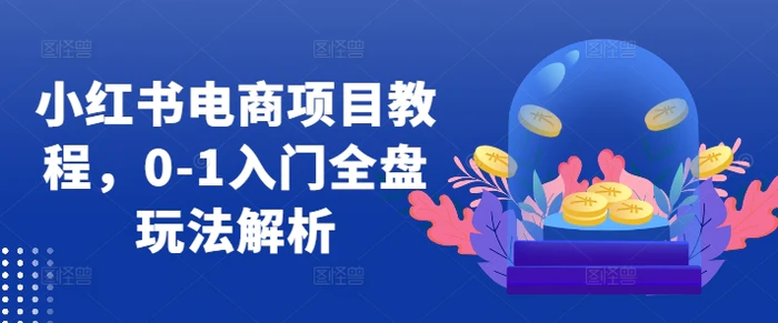 小红书电商项目教程，0-1入门全盘玩法解析-副业库