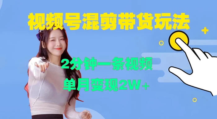 视频号混剪玩法，2分钟一条视频，单月变现2W+【揭秘】-副业库