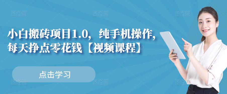 小白搬砖项目1.0，纯手机操作，每天兼职挣点零花钱-副业库