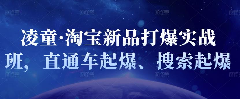 凌童·淘宝新品打爆实战班，直通车起爆、搜索起爆-副业库