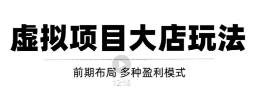 虚拟项目月入几万大店玩法分享，多店操作利润倍增（快速起店盈利）-副业库