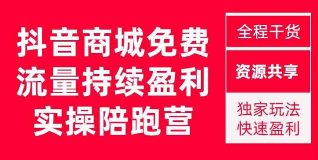 抖音商城搜索持续盈利陪跑成长营，抖音商城搜索从0-1、从1到10的全面解决方案-副业库
