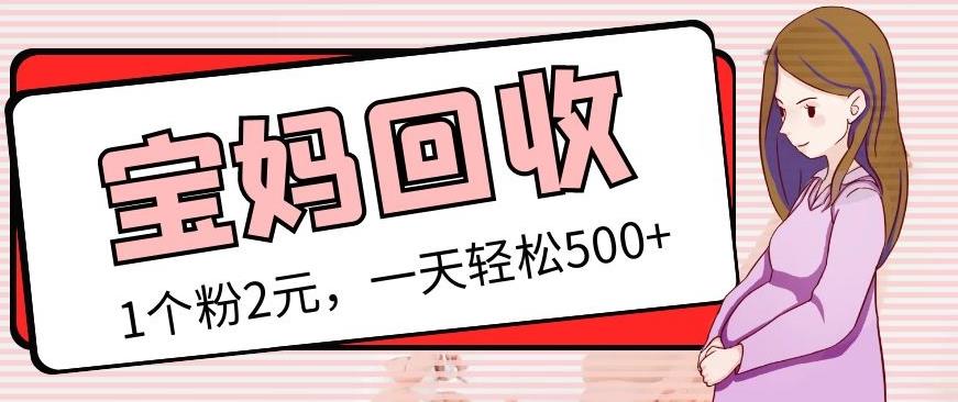 最新宝妈粉回收变现计划及胎教音乐高端变现玩法全套教程！（非老玩法）-副业库