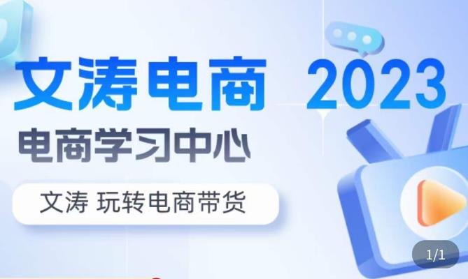 文涛电商·7天零基础自然流起号，​快速掌握店铺运营的核心玩法，突破自然展现量，玩转直播带货-副业库