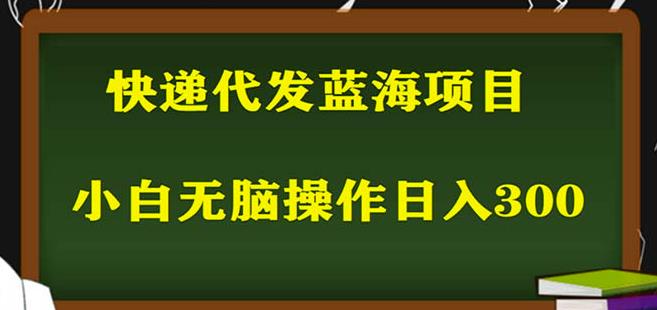 2023最新蓝海快递代发项目，小白零成本照抄也能日入300+-副业库