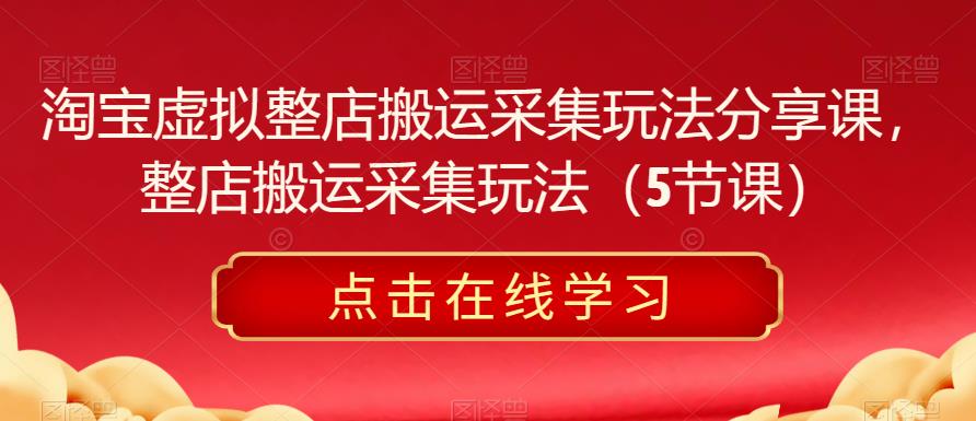 淘宝虚拟整店搬运采集玩法分享课，整店搬运采集玩法（5节课）-副业库