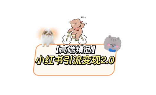 小红书最新引流变现教程，全网最新最详细的视频教程以及素材-副业库
