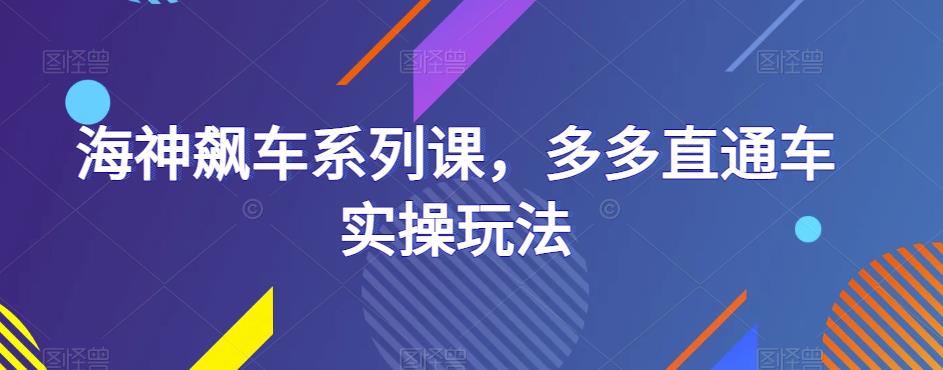 海神飙车系列课，多多直通车实操玩法-副业库