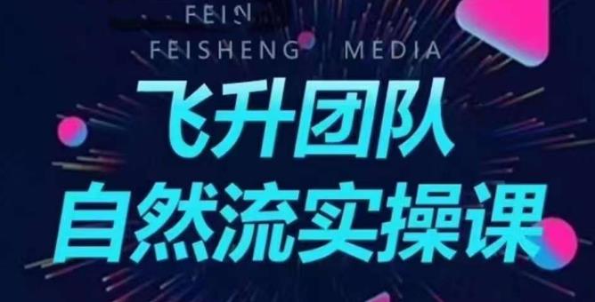 飞升团队课程自然流实操课，抖音半无人起号主播间搭建教学-副业库