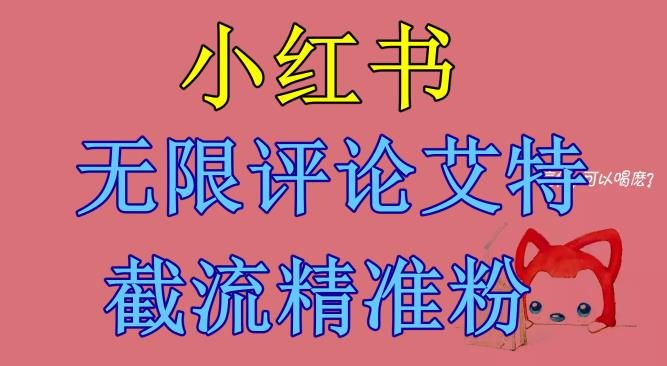 小红书无限评论艾特截流精准粉（软件+教程）-副业库