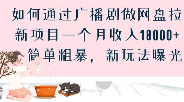 如何通过广播剧做网盘拉新项目一个月收入18000+，简单粗暴，新玩法曝光【揭秘】-副业库