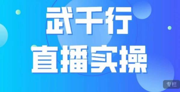 武千行直播实操课，账号定位、带货账号搭建、选品等-副业库