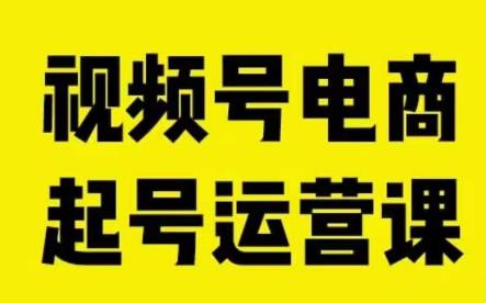 视频号电商起号运营课，教新人如何自然流起号，助力商家0-1突破-副业库