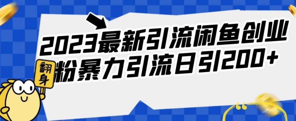 2023最新引流闲鱼创业粉暴力引流日引200+【揭秘】-副业库