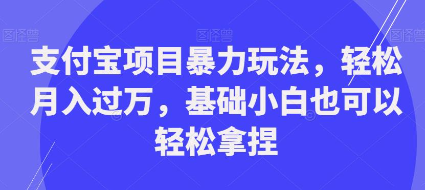 支付宝项目暴力玩法，轻松月入过万，基础小白也可以轻松拿捏【揭秘】-副业库