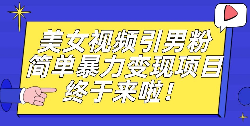 价值3980的男粉暴力引流变现项目，一部手机简单操作，新手小白轻松上手，每日收益500+【揭秘】-副业库