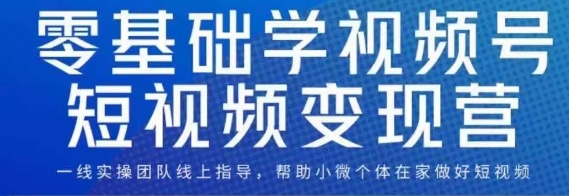 0基础学视频号短视频变现，适合新人学习的短视频变现课-副业库