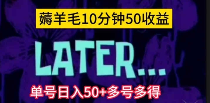 美团薅羊毛玩法，单号日入50+多号多得【仅揭秘】-副业库