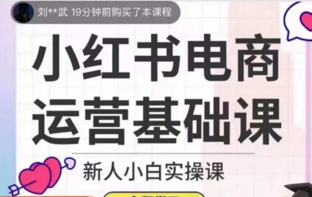 小红书电商运营基础课，新人小白实操课-副业库