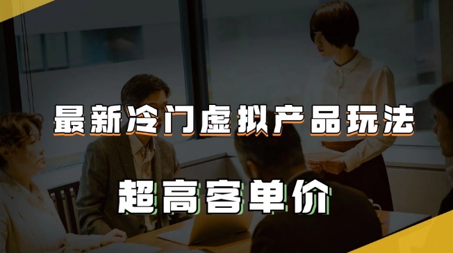 最新冷门虚拟产品玩法，超高客单价，月入2-3万＋【揭秘】-副业库