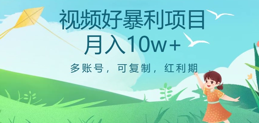 视频号暴利项目，多账号，可复制，红利期，月入10w+【揭秘】-副业库