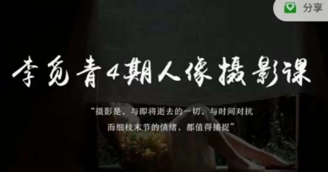 李觅青4期人像摄影线上课，审美/前期策划/拍摄/人像精修/调色-副业库