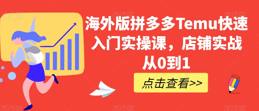 海外版拼多多Temu快速入门实操课，店铺实战从0到1-副业库