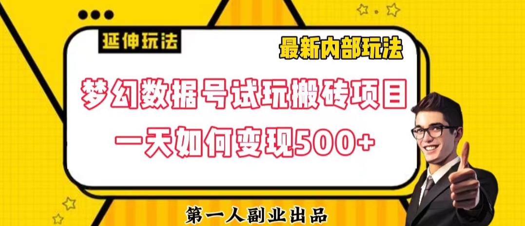数据号回归玩法游戏试玩搬砖项目再创日入500+【揭秘】-副业库
