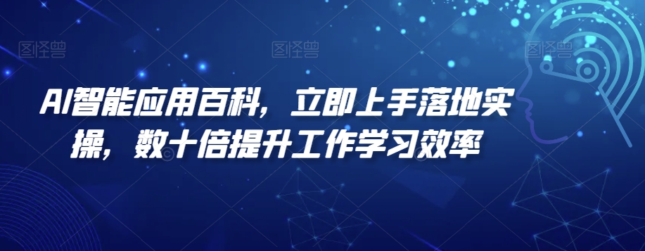 AI智能应用百科，​立即上手落地实操，数十倍提升工作学习效率-副业库