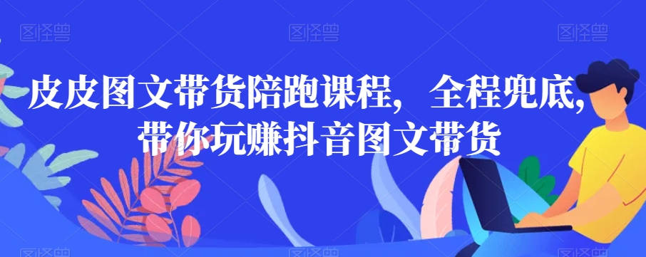 皮皮图文带货陪跑课程，全程兜底，带你玩赚抖音图文带货-副业库