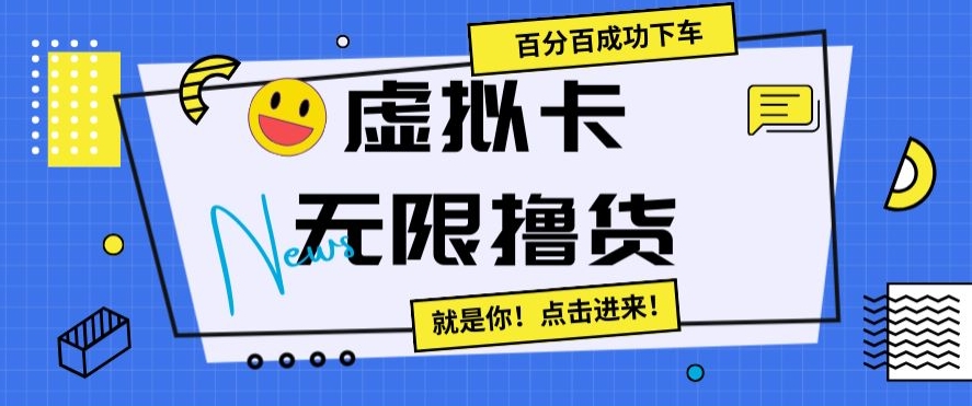 虚拟卡无限撸货，百分百成功下车【仅揭秘】-副业库