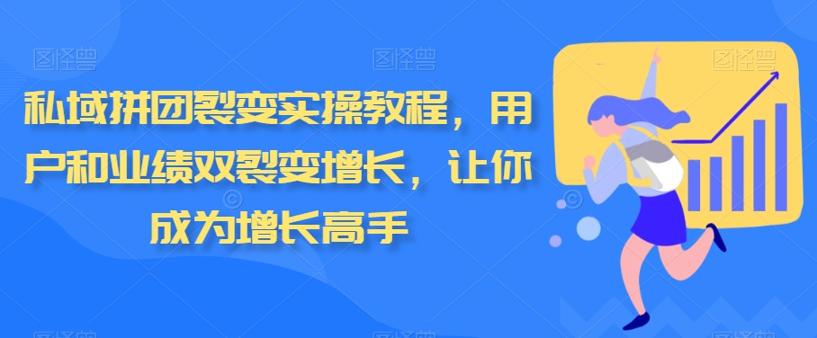 私域拼团裂变实操教程，用户和业绩双裂变增长，让你成为增长高手-副业库