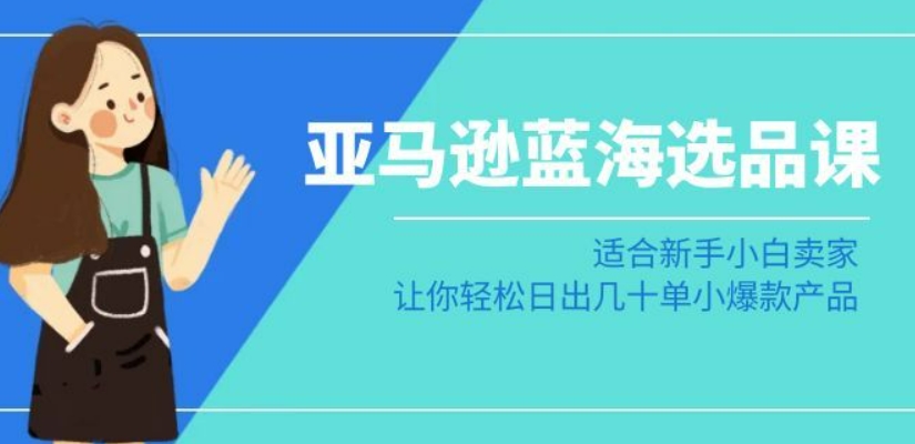 亚马逊-蓝海选品课：适合新手小白卖家，让你轻松日出几十单小爆款产品-副业库
