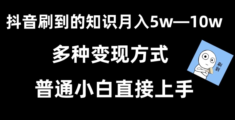 抖音刷到的知识，每天只需2小时，日入2000+，暴力变现，普通小白直接上手-副业库