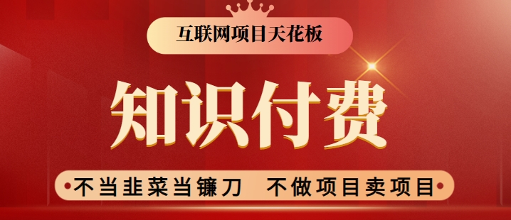 2024互联网项目天花板，新手小白也可以通过知识付费月入10W，实现财富自由-副业库