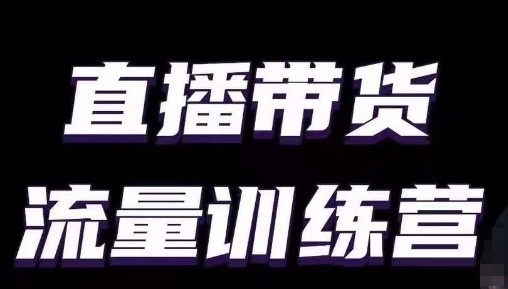 直播带货流量训练营，小白主播必学直播课-副业库