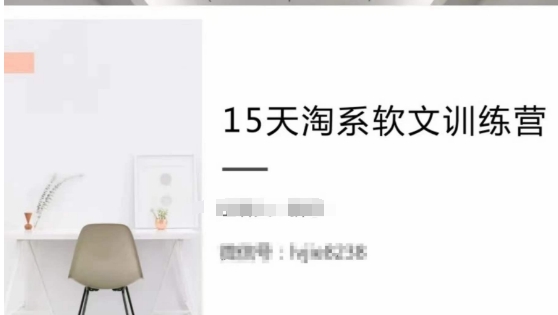 15天淘系软文训练营，跟年入50万的淘系软文导师，学习月收过万的淘系软文-副业库