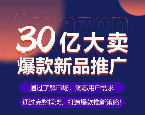 亚马逊·30亿大卖爆款新品推广，可复制、全程案例实操的爆款推新SOP-副业库