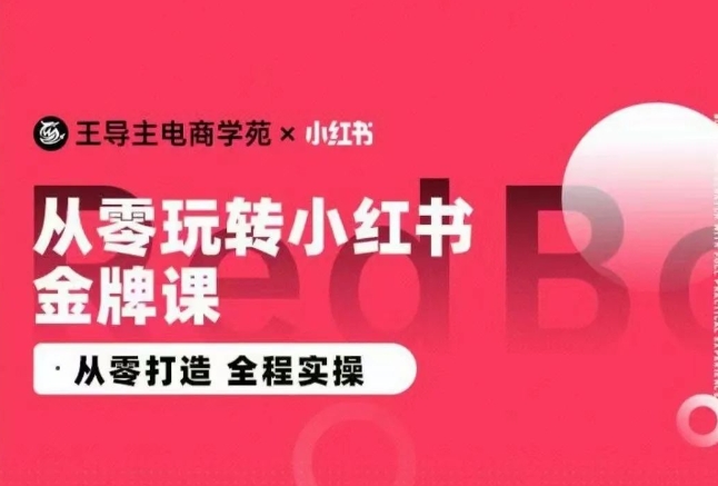王导主·小红书电商运营实操课，​从零打造  全程实操-副业库