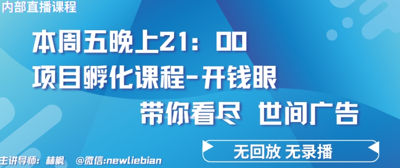4.26日内部回放课程《项目孵化-开钱眼》赚钱的底层逻辑-副业库