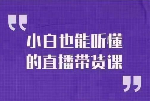 大威本威·小白也能听懂的直播带货课，玩转直播带货，轻松出单-副业库