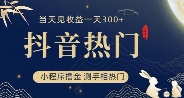 抖音最新小程序撸金，测手相上热门，当天见收益一小时变现300+【揭秘】-副业库