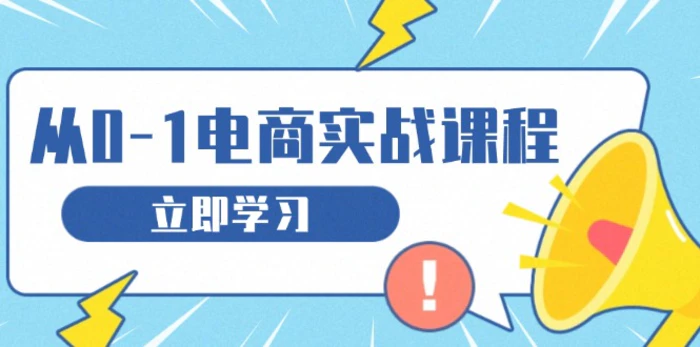 （13594期）从零做电商实战课程，教你如何获取访客、选品布局，搭建基础运营团队-副业库