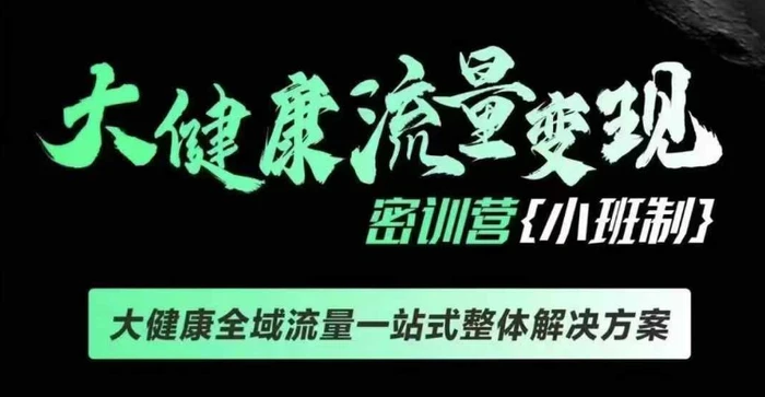 千万级大健康变现课线下课，大健康全域流量一站式整体解决方案-副业库