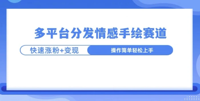 视频号手绘情感语录赛道玩法，快速涨粉+创作者计划收益-副业库