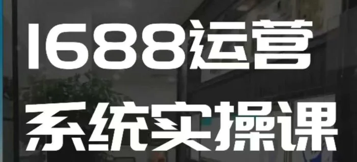 1688高阶运营系统实操课，快速掌握1688店铺运营的核心玩法-副业库