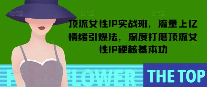 顶流女性IP实战班，流量上亿情绪引爆法，深度打磨顶流女性IP硬核基本功-副业库