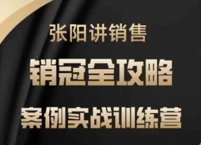 张阳讲销售实战训练营，​案例实战训练，销冠全攻略-副业库